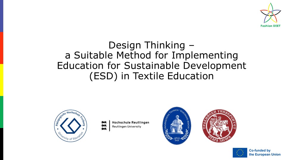 Design thinking - a suitable method for implementing ESD in textile education